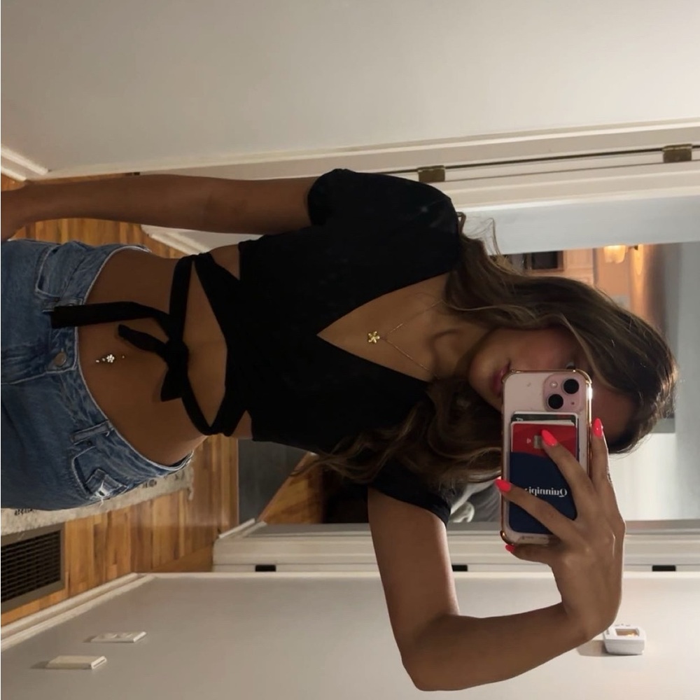 Black Wrap Top